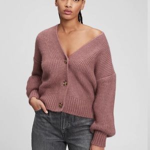 New GAP Soft Mauve Knitted Cardigan
